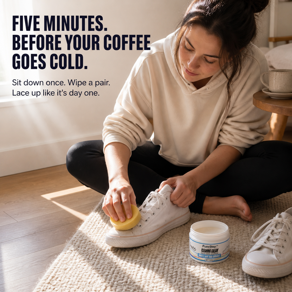 PureStep™ — Remove Dull Yellow Stains & Revive White Sneakers in 5 Minutes