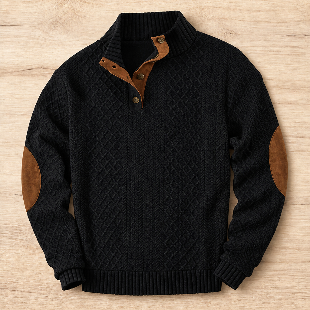 StriTex™ Jacquard Collar Sweater — Command Attention with Timeless Comfort and Rugged Style
