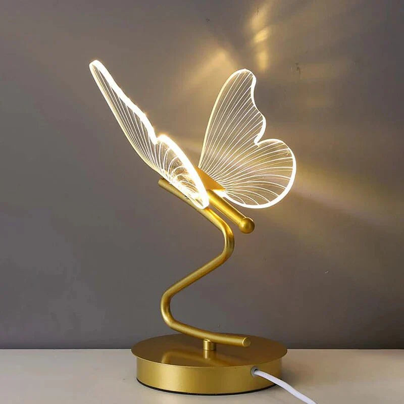 Butterfly LED Desk Lamp with Acrylic Wings – Cozy Ambient Glow