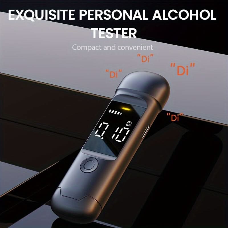Mini Alcohol Tester – USB Rechargeable Breath Analyzer