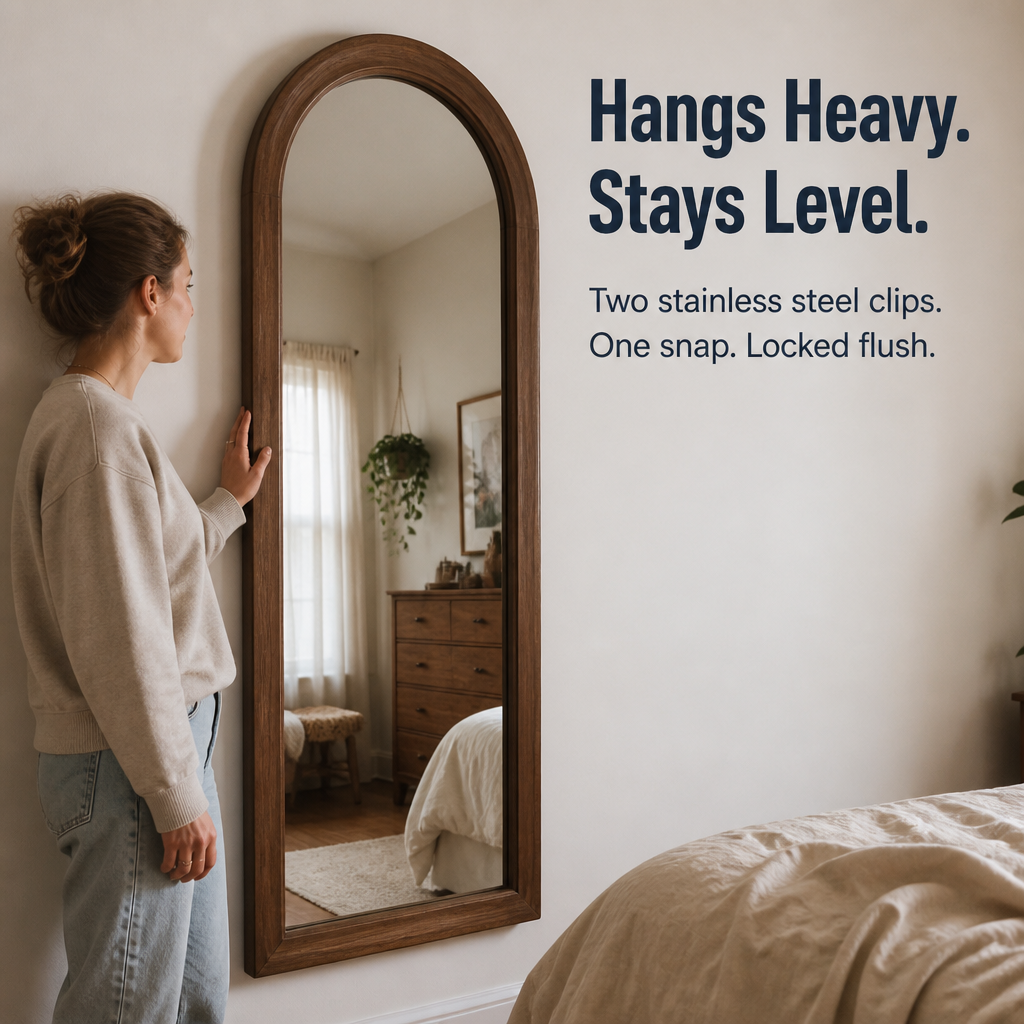 SteadiLatch™ — Lock Your Frames Perfectly Straight for Stunning, Stress-Free Walls