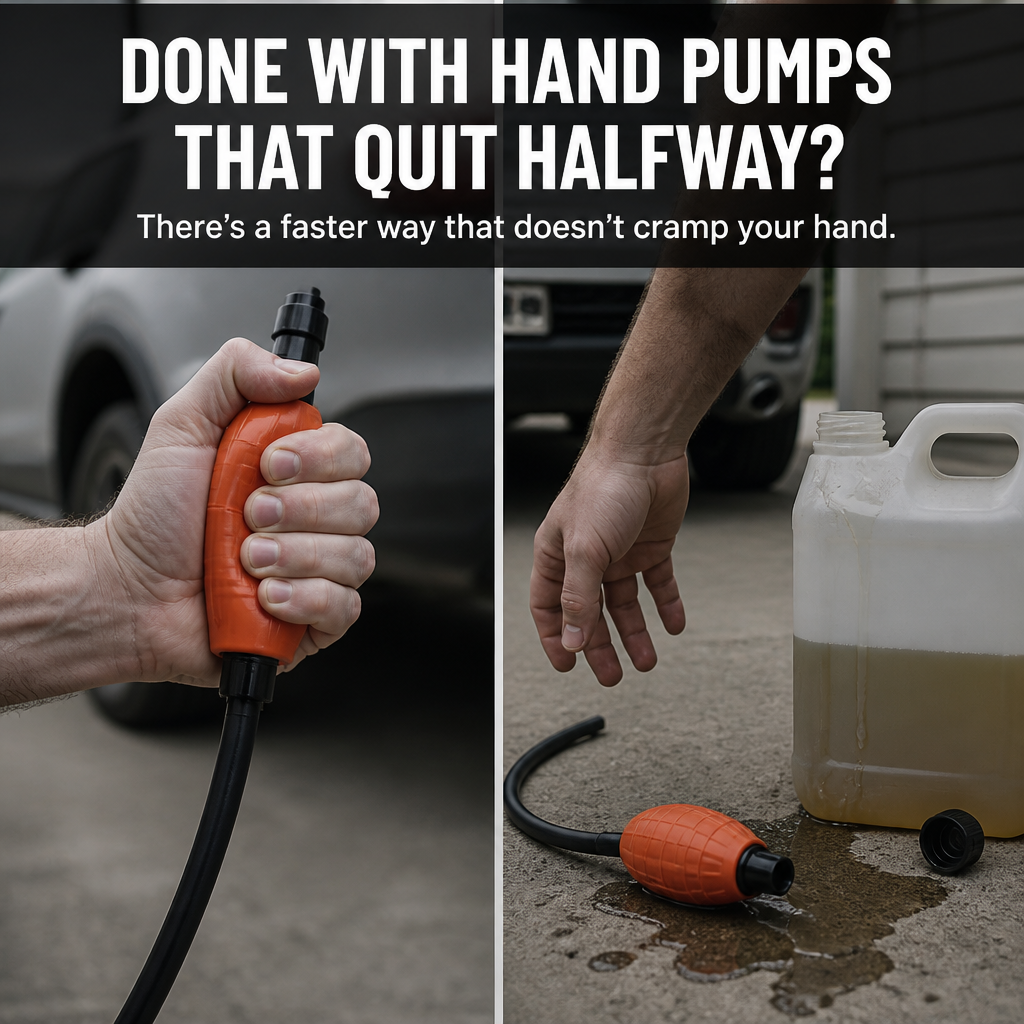 TurboFlow™ — Transfer Fuel, Water, or Oil Hands-Free at 2.2 Gallons per Minute