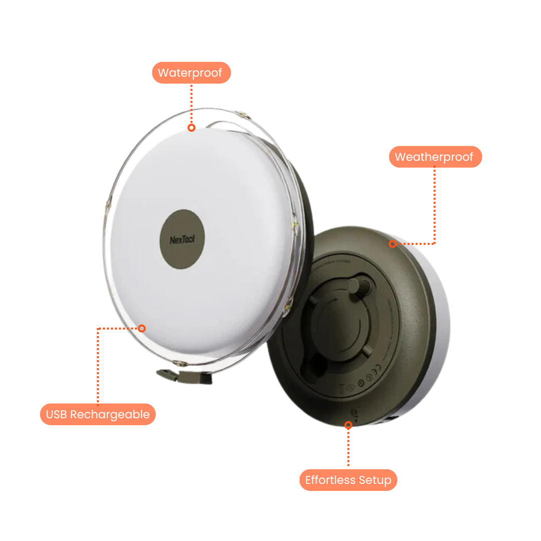 Compact LED Camping Lantern – 10M Rechargeable & Waterproof