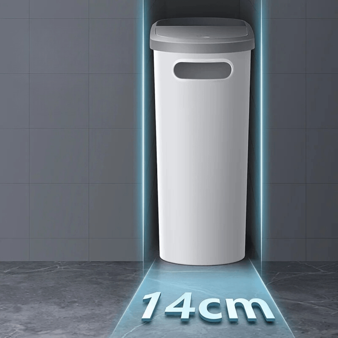 10L Whisper-Quiet Bathroom Waste Bin - Space Efficient Design