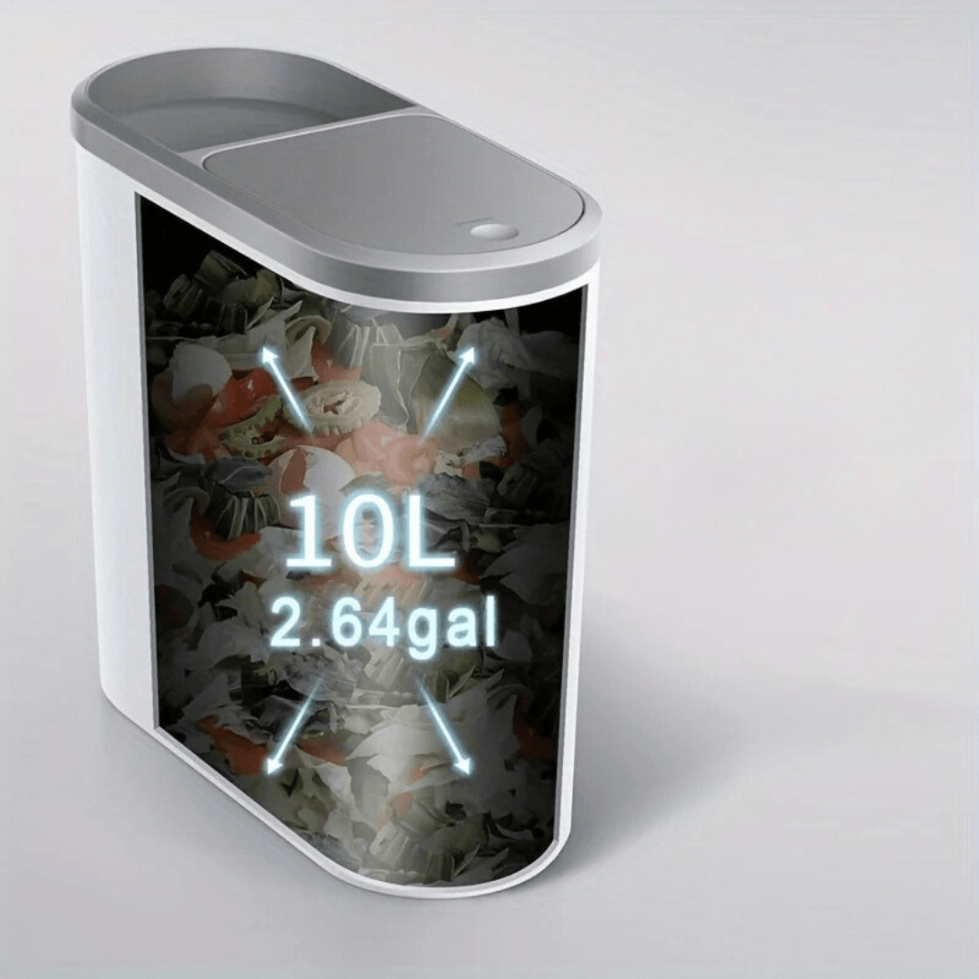 10L Whisper-Quiet Bathroom Waste Bin - Space Efficient Design