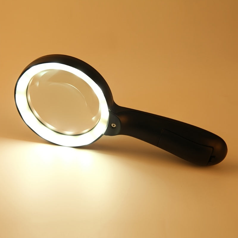 LumenSight - 10X Handheld Magnifier with 12 Adjustable LEDs