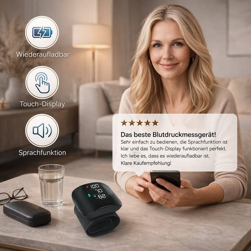 Wrist Blood Pressure Monitor | Rechargeable Digital Device