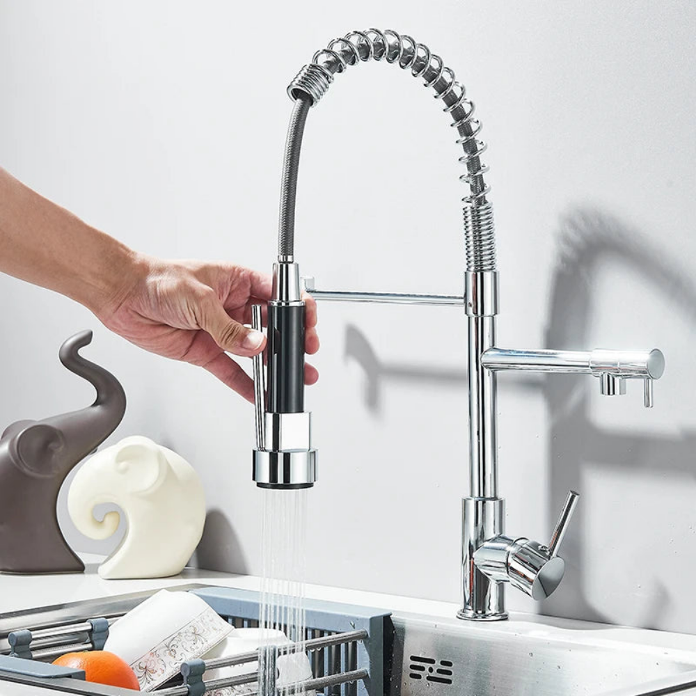 Pull Down Kitchen Faucet with Swivel Spout