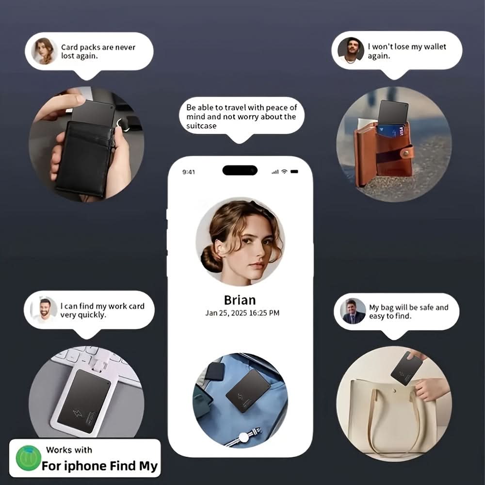 Smart Wallet Tracker Card – Slim Design for Easy Carry