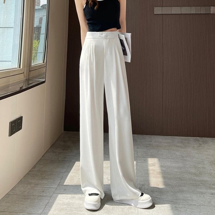 Buy One Get One Free | High-Waisted Wide Leg Trousers