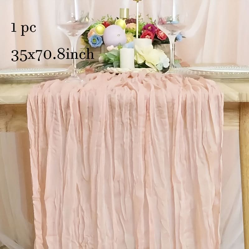 Crinkled Cheese Tablecloth for Stylish Boho and Holiday Decor