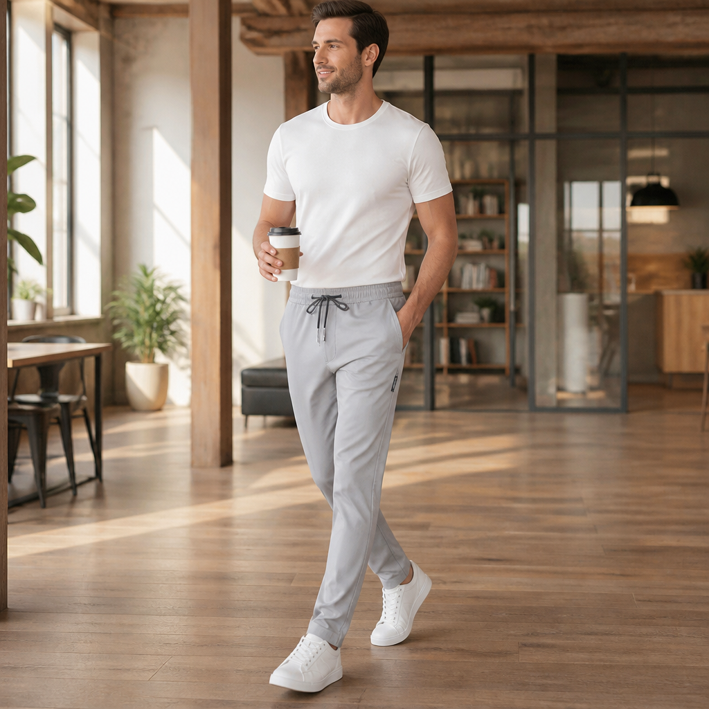 NovaEase™ – Lightweight Stretch Pants with Quick-Dry Fabric and Tapered Fit
