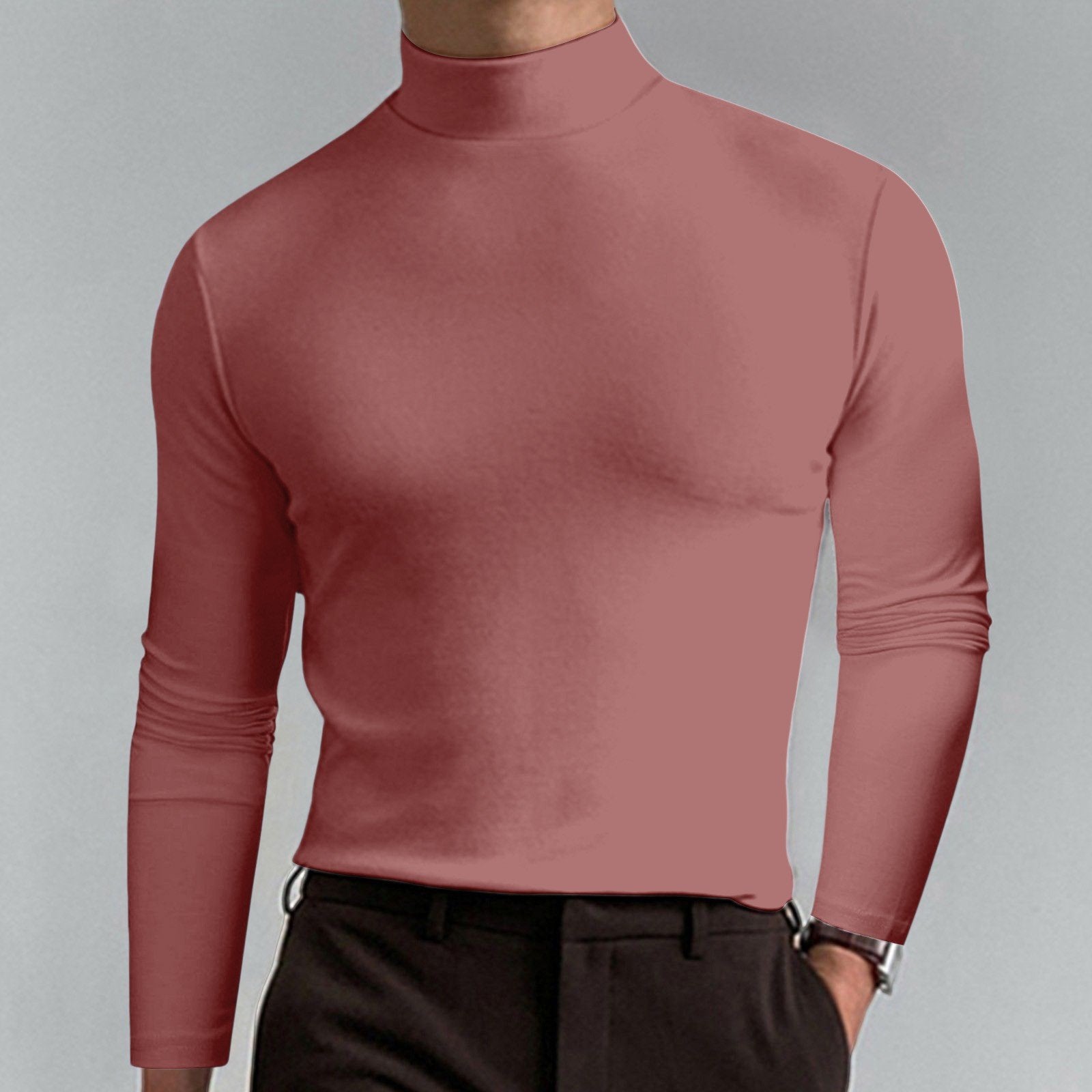 Marsilio™ – Men’s Sculpting Slim-Fit Mock Turtleneck