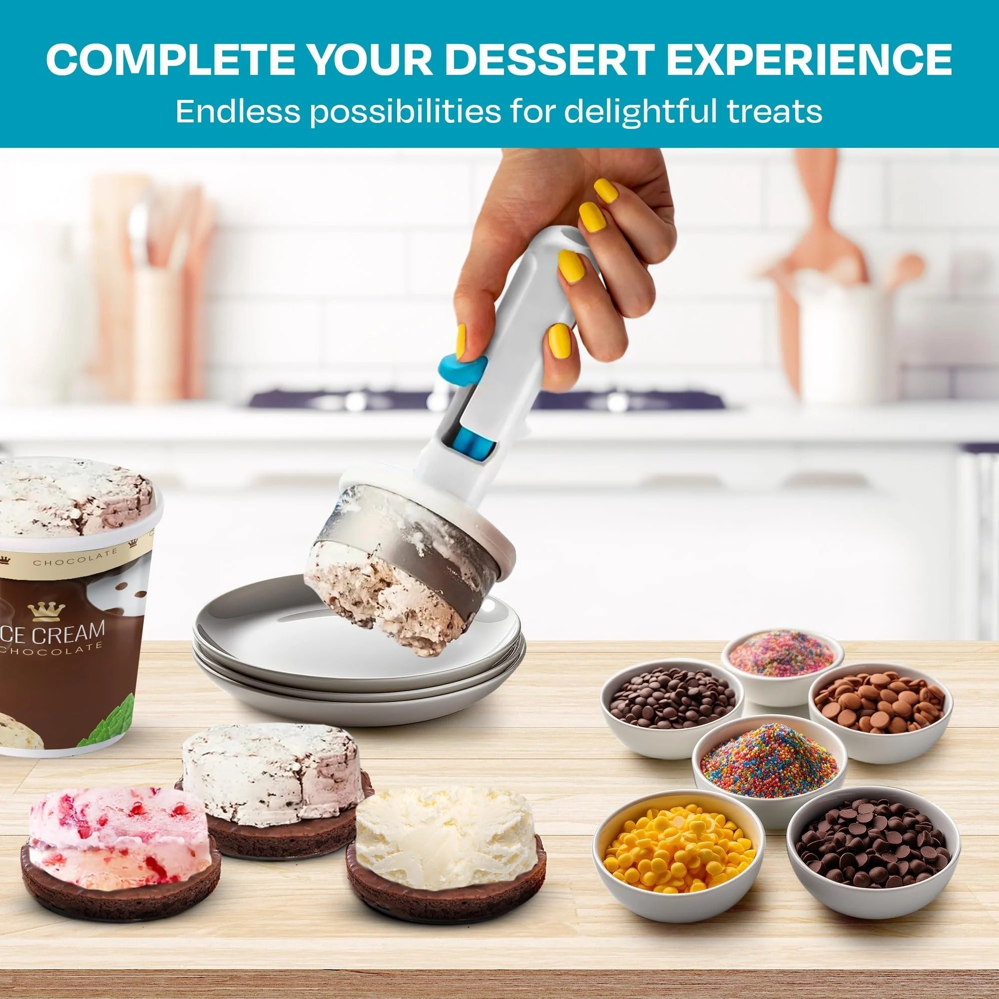 FrostMelt™ ScoopMaster — Create Perfect Ice Cream Sandwiches Instantly, No Mess, All Magic