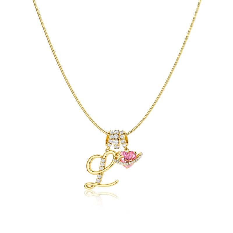 LumaraGlow™ 3-Layer Initial Necklace — Own Your Story in Dazzling Personalized Gold