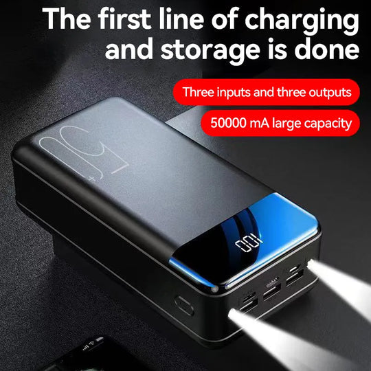 Massive 50,000 mAh Portable Charger | Swift Power for All Devices