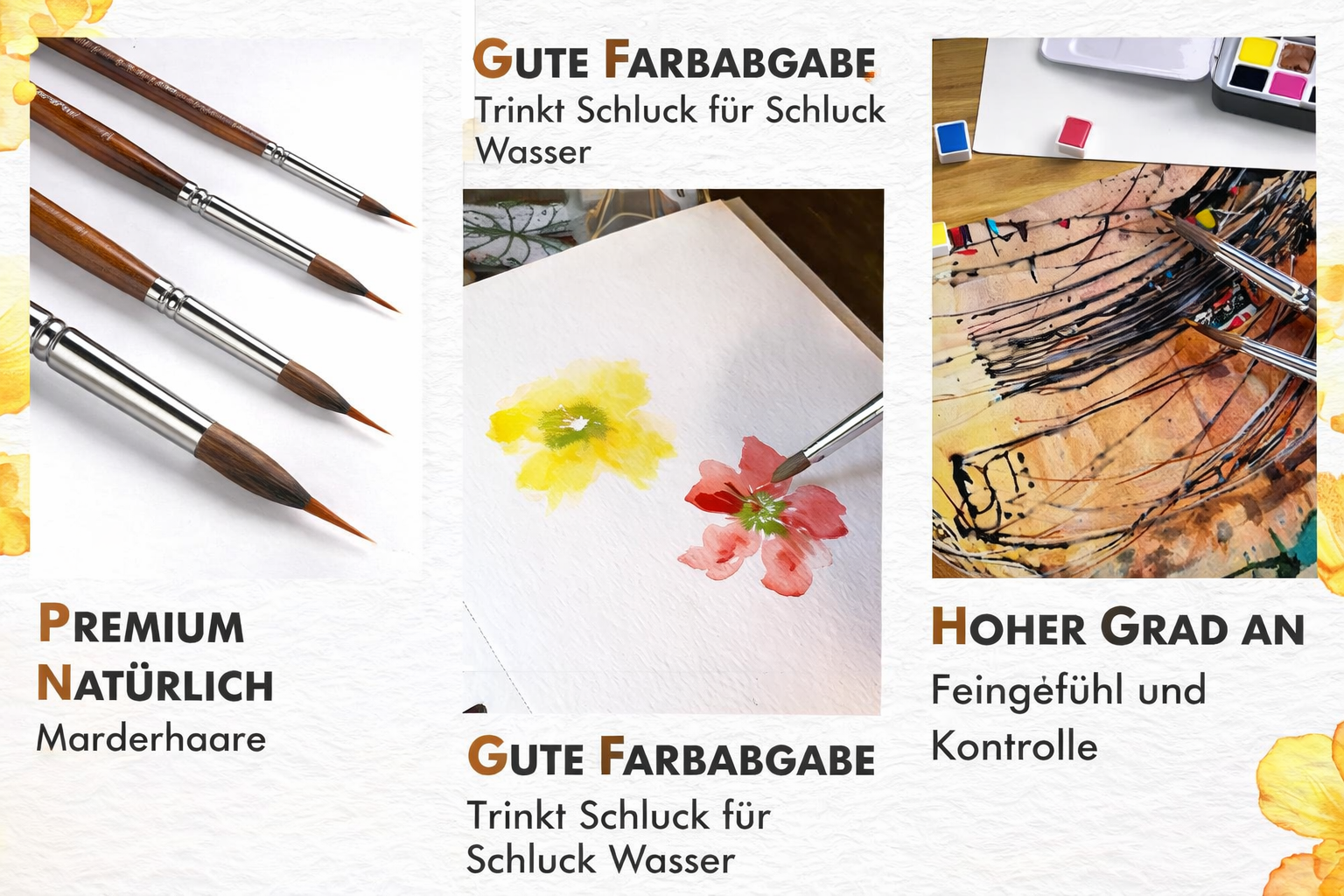 Detailing Brush Kit | Fine Lines & Precision | Wooden Handle | PinPointPro