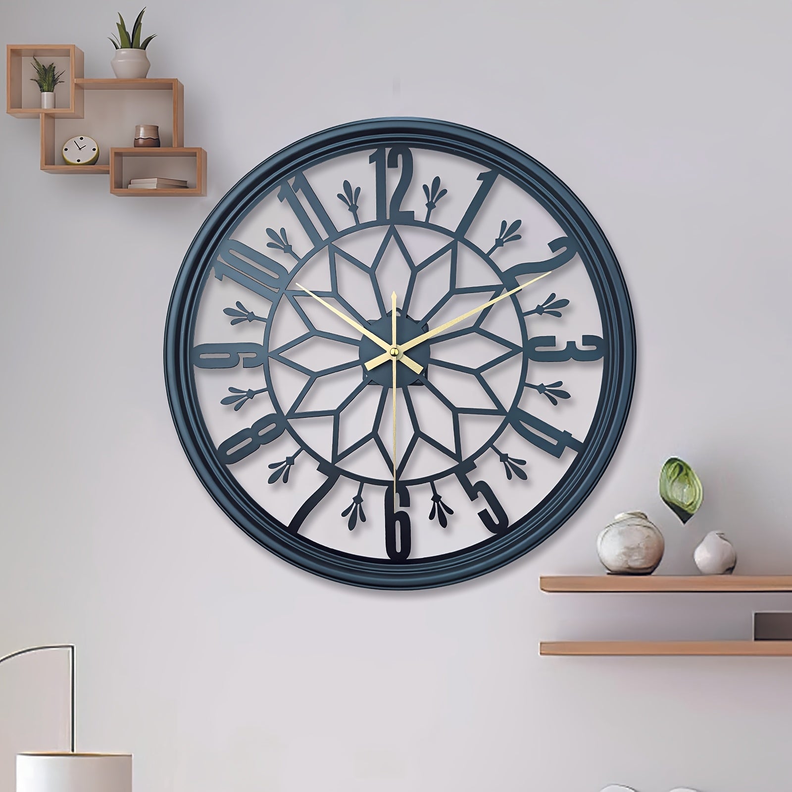 Elegance in Time – Quiet Vintage Metal Wall Clock