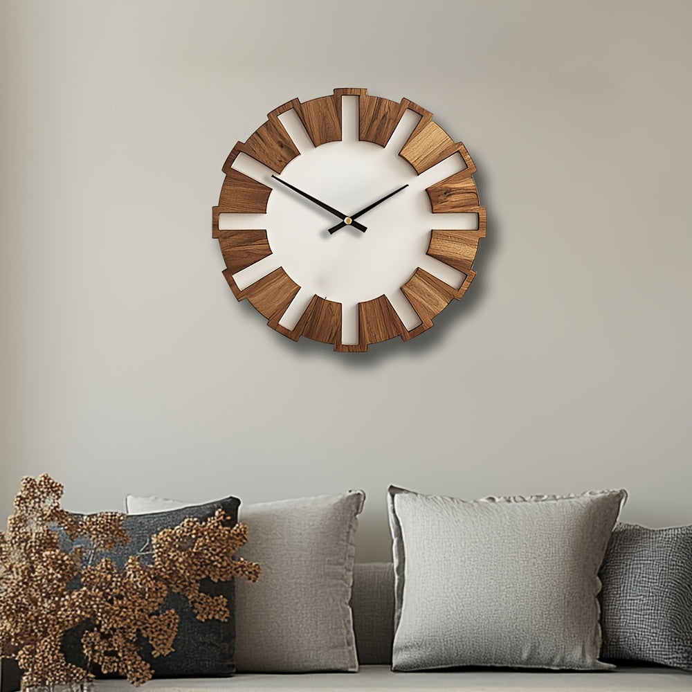 Heritage Harmony – Elegant Wooden Wall Clock for Every Space