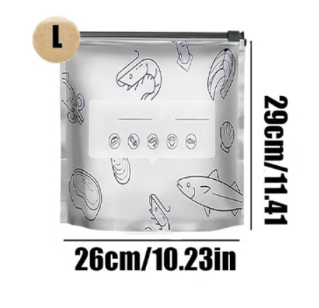 Set of 20 Reusable Aluminum Zip Closure Bags – Resealable Up to 200 Uses