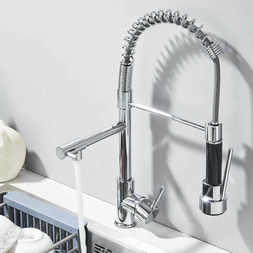 Pull Down Kitchen Faucet with Swivel Spout
