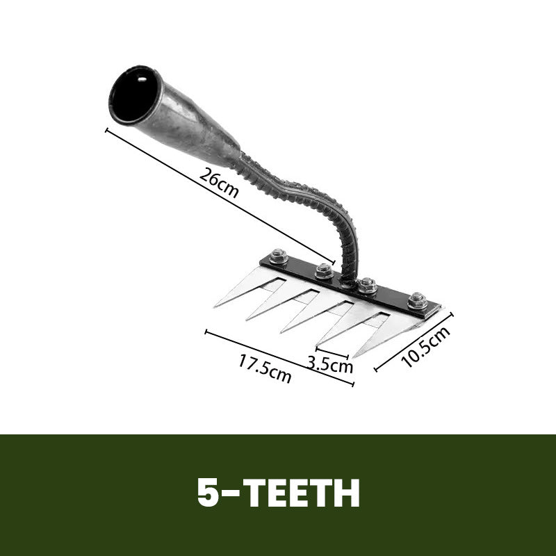 TerraEdge™ Carbon Steel Weed Rake — Effortless Power That Protects and Revives Your Garden