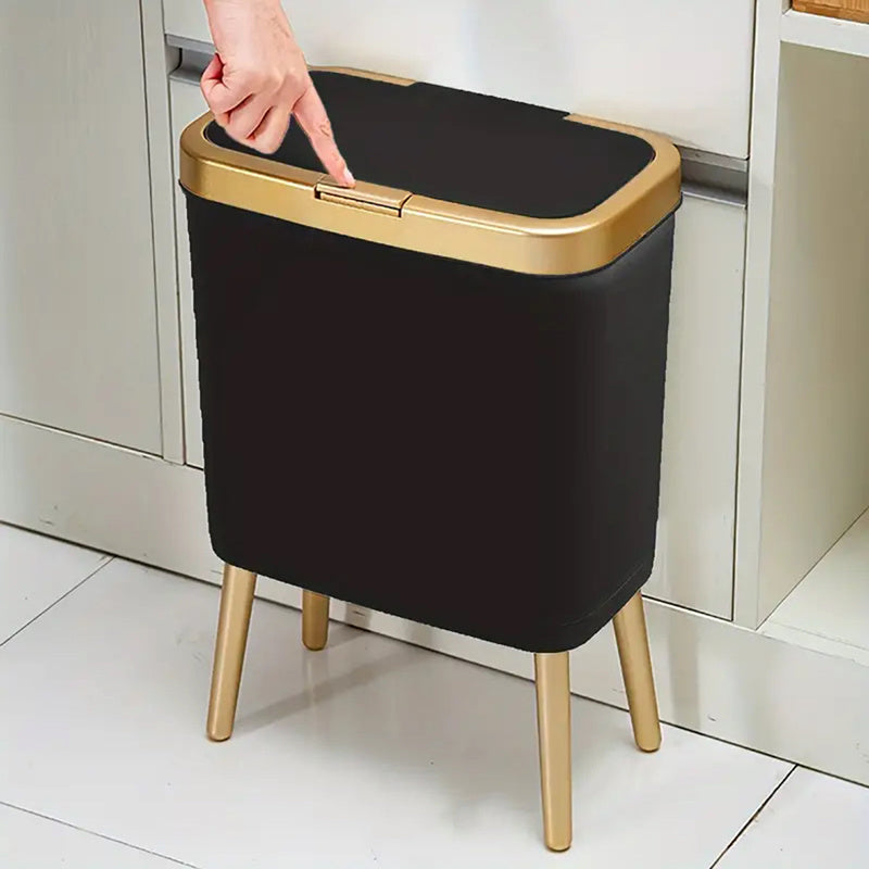 15L Indoor Waste Bin with Flip Lid and Elevated Base
