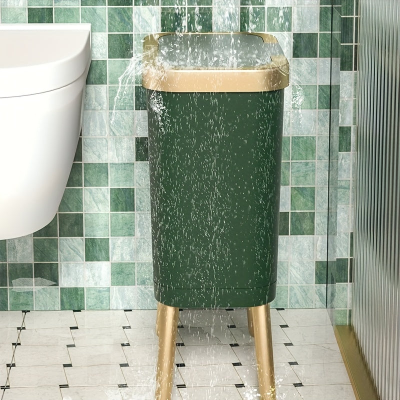 15L Indoor Waste Bin with Flip Lid and Elevated Base