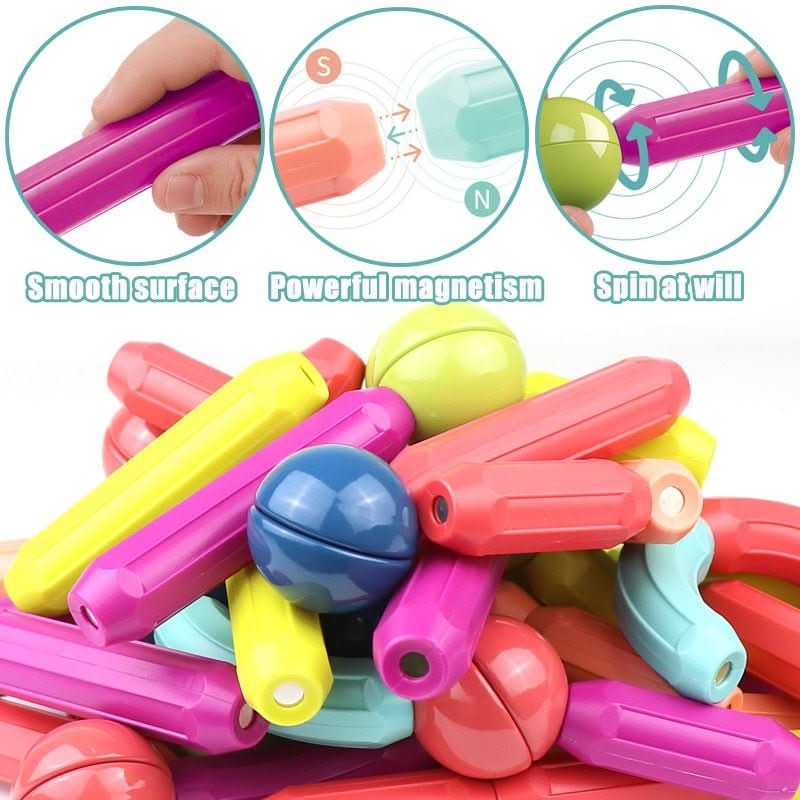 Imaginative Magnetic Building Sticks for Creative Play