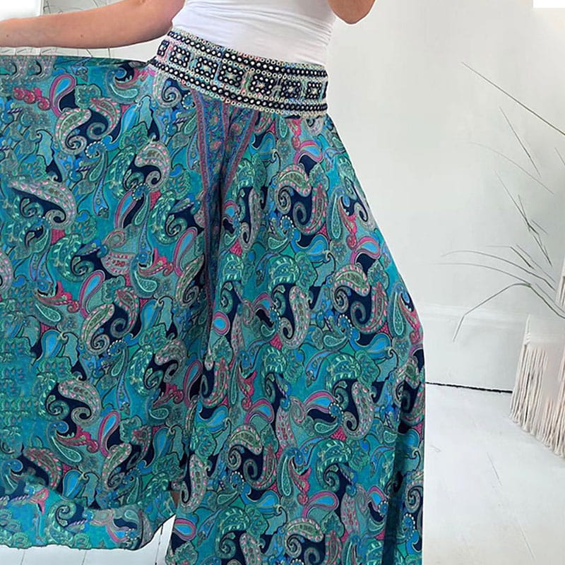 EmberaFlow™ Ethnic Paisley Pants — Unleash Your Bold Style with Featherlight Comfort All Day Long