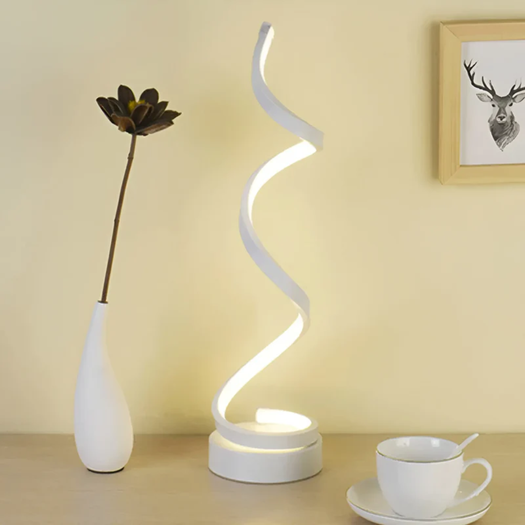 Spiral LED Desk Light with Dimmer Adjustment – Modern Design 19W