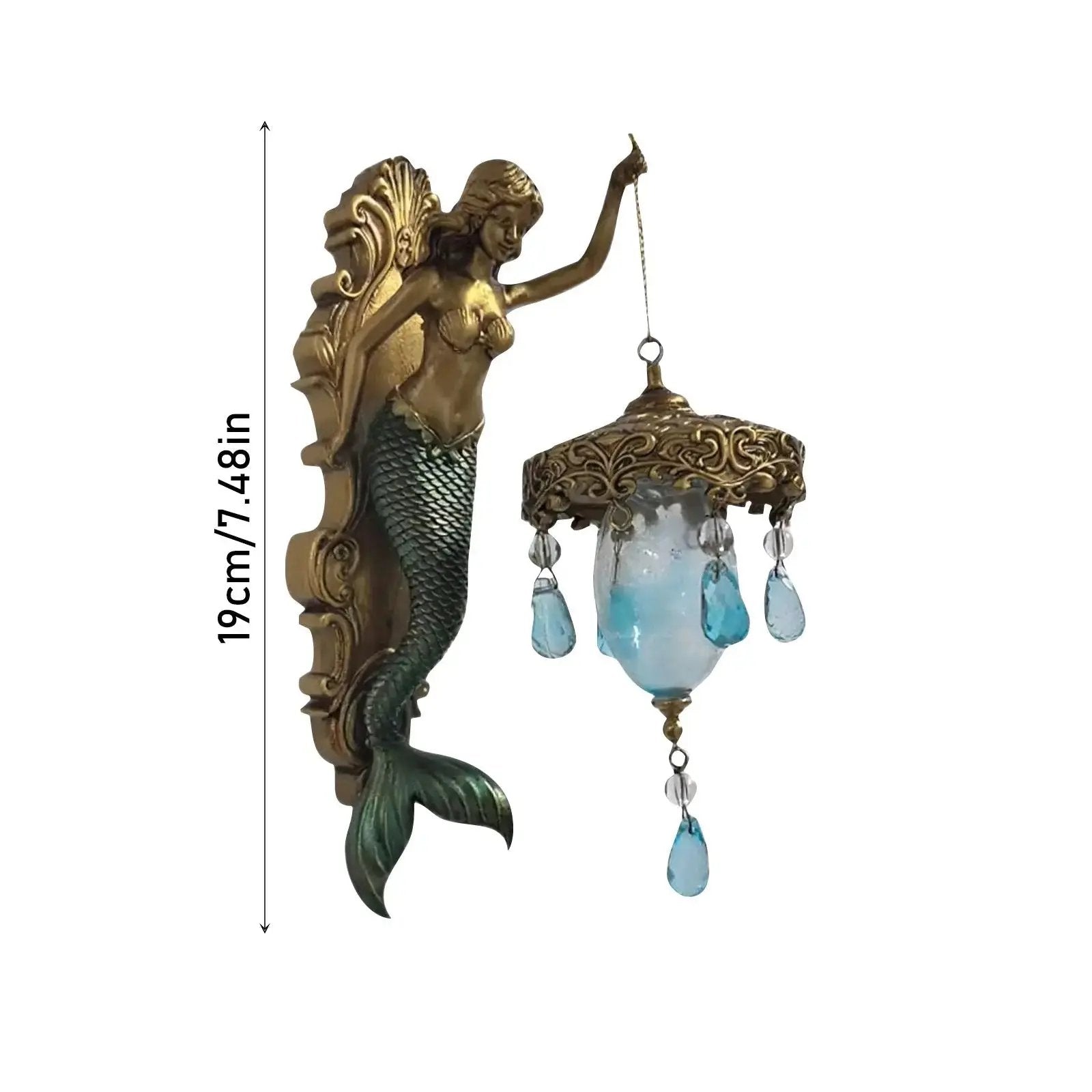 Baroque Style Mermaid Wall Lamp – Enchanting Glow for Your Living Space