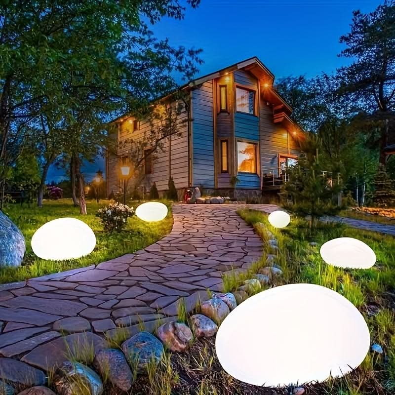 Solar Imitation Stone Sphere Lamp for Garden – Powered by Sunlight