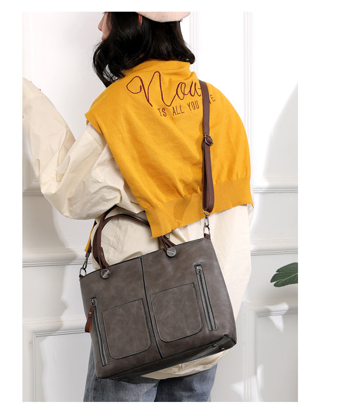 Chic Retro-Inspired Handbag for Women with Adjustable Strap