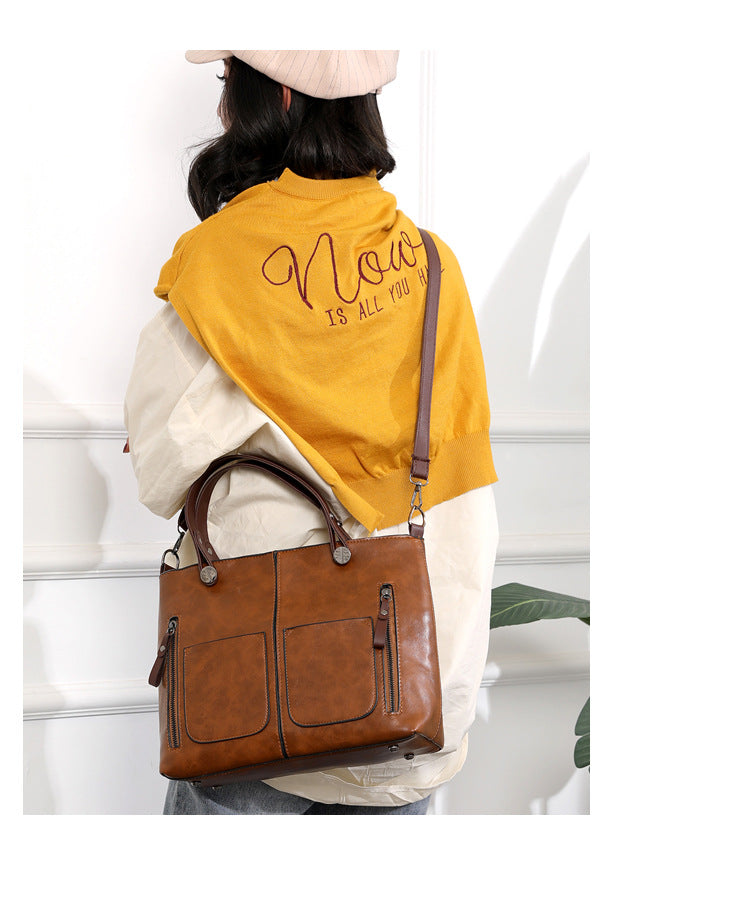 Chic Retro-Inspired Handbag for Women with Adjustable Strap