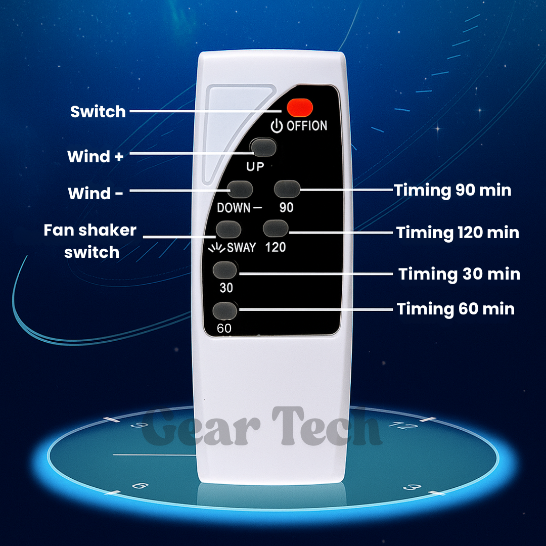 16-Inch Blade-Free Cooling Fan with Remote Control