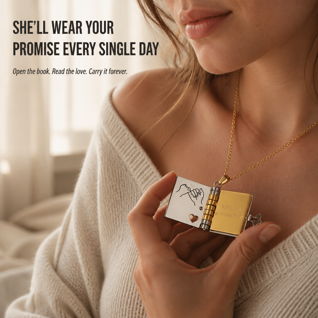 HeartLore™ — Gift Her an Engraved Love Book She Can Wear Daily