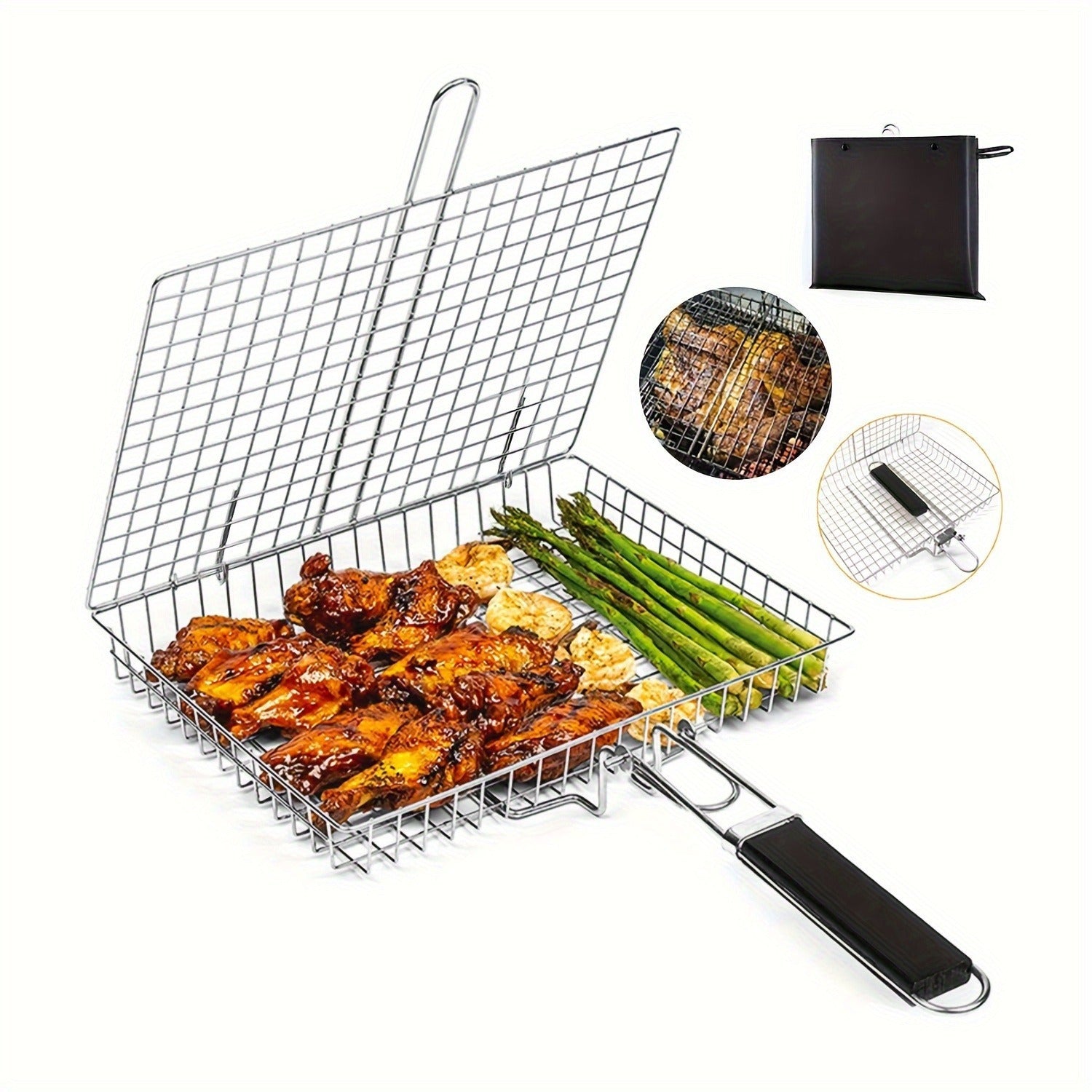 GrillMaster Pro – Iron Basket for Effortless Flipping & Grilling
