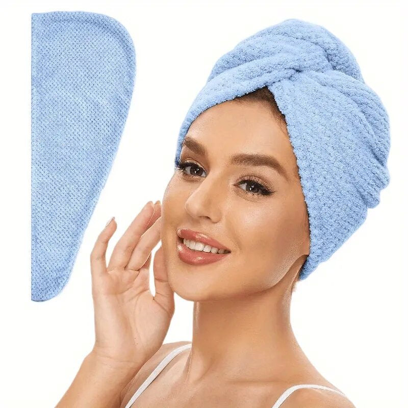 AquaCloud - Ultra-Absorbent Microfiber Hair Wrap for Quick Drying