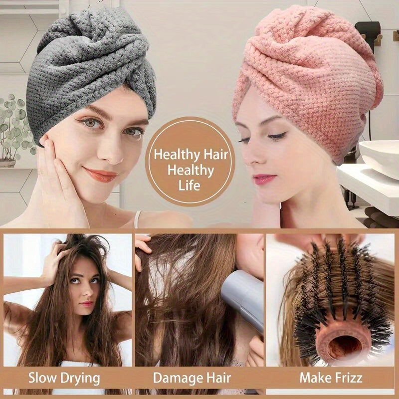 AquaCloud - Ultra-Absorbent Microfiber Hair Wrap for Quick Drying