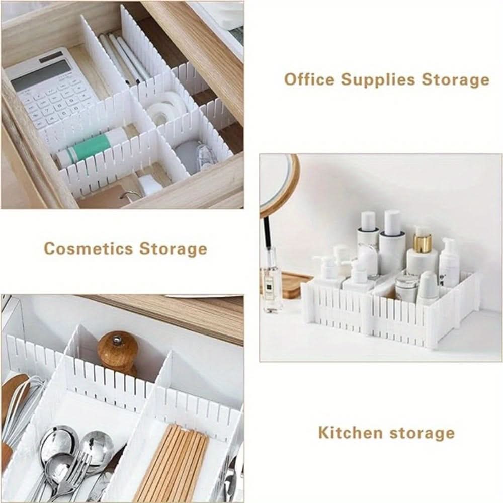 Adjustable Drawer Divider Set for Organizing Compartments