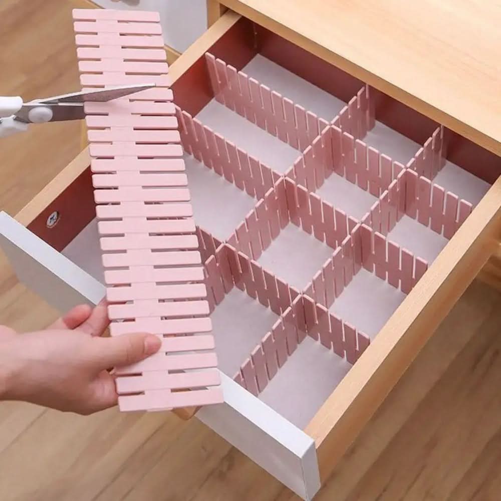 Adjustable Drawer Divider Set for Organizing Storage Spaces