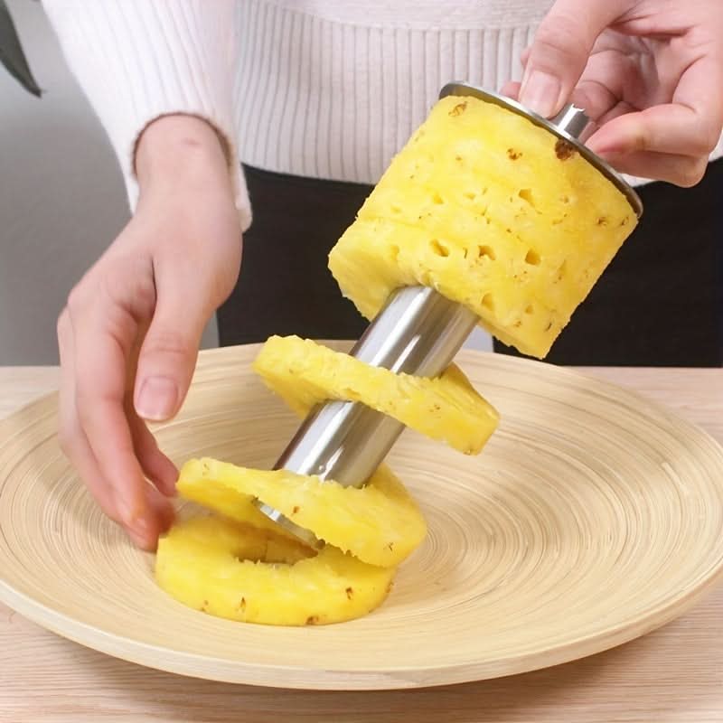 Stainless Steel Tool for Coring and Slicing Pineapples
