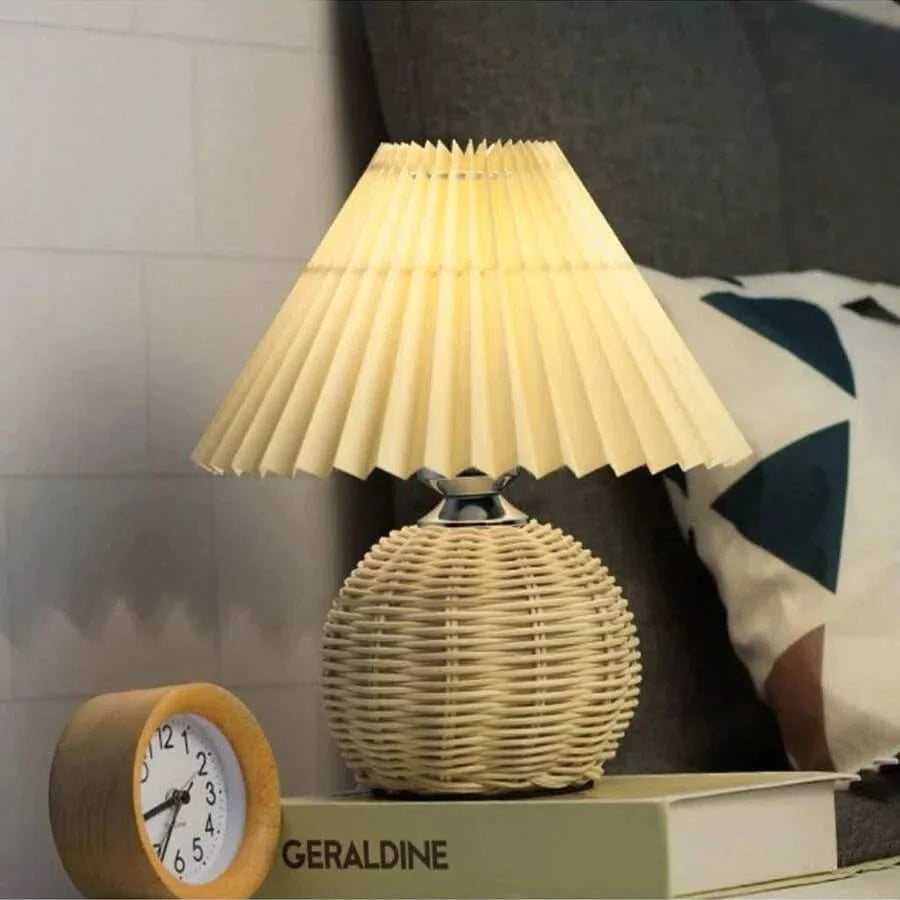 Rattan Table Lamp for Cozy Interior and Warm Ambient Lighting
