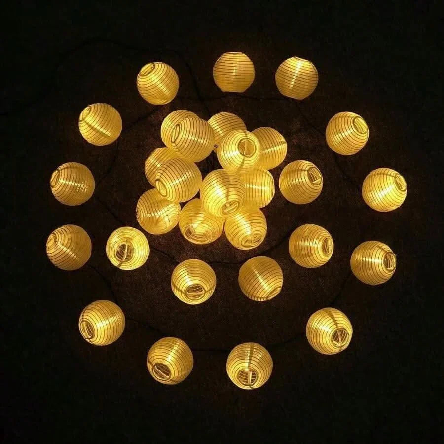 Outdoor LED String Lights Powered by Solar Energy for Garden and Party Decor