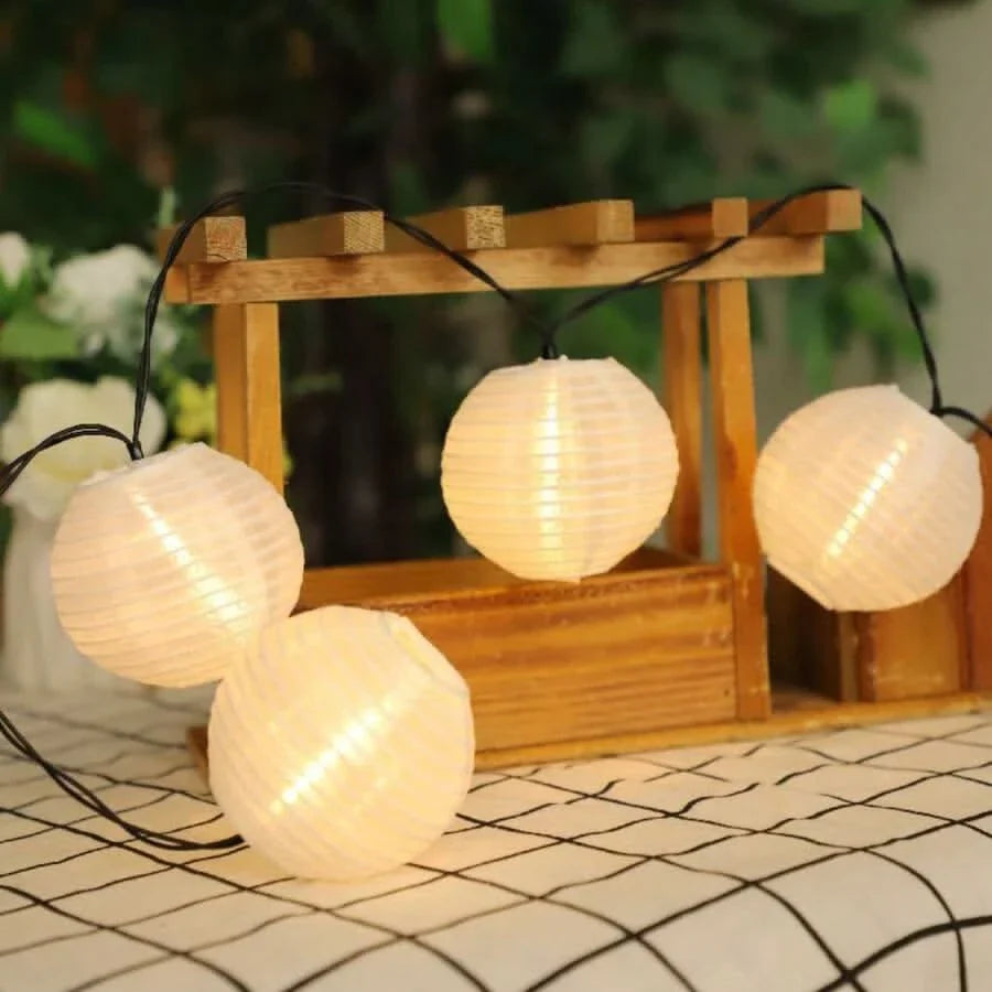 Outdoor LED String Lights Powered by Solar Energy for Garden and Party Decor
