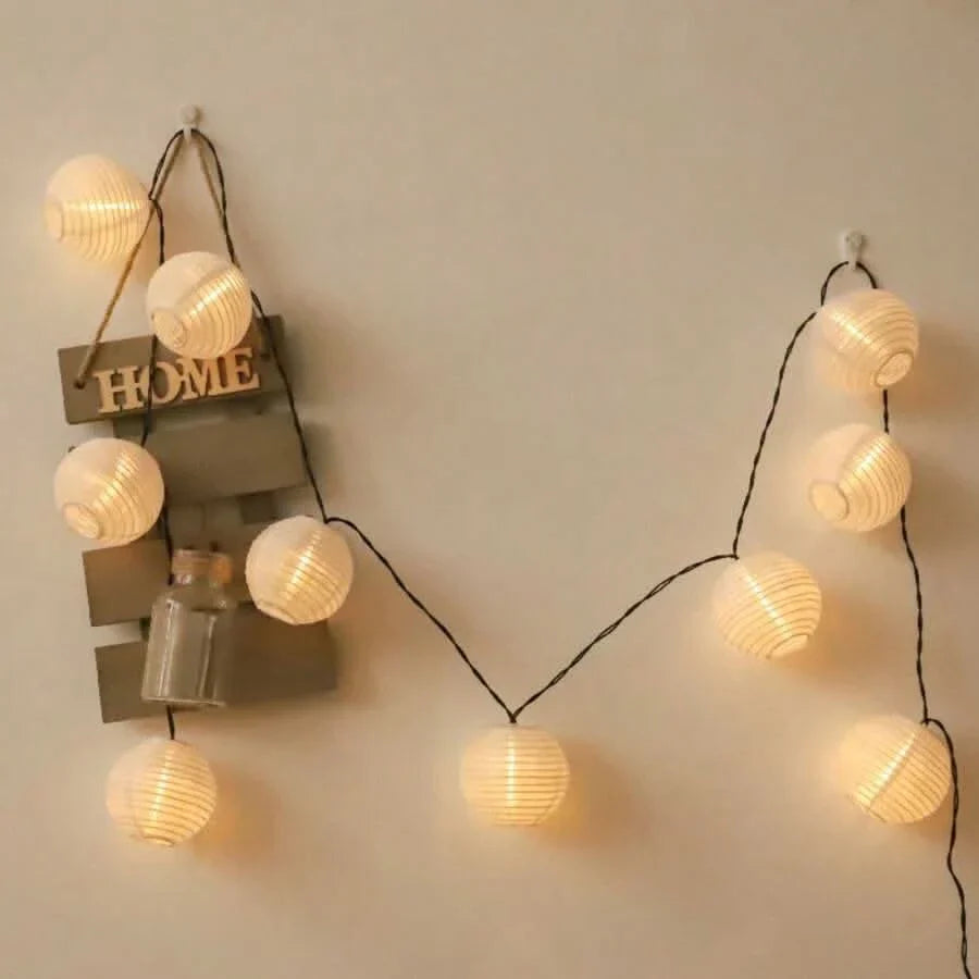Outdoor LED String Lights Powered by Solar Energy for Garden and Party Decor