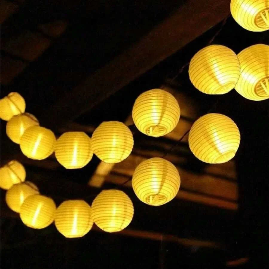 Outdoor LED String Lights Powered by Solar Energy for Garden and Party Decor