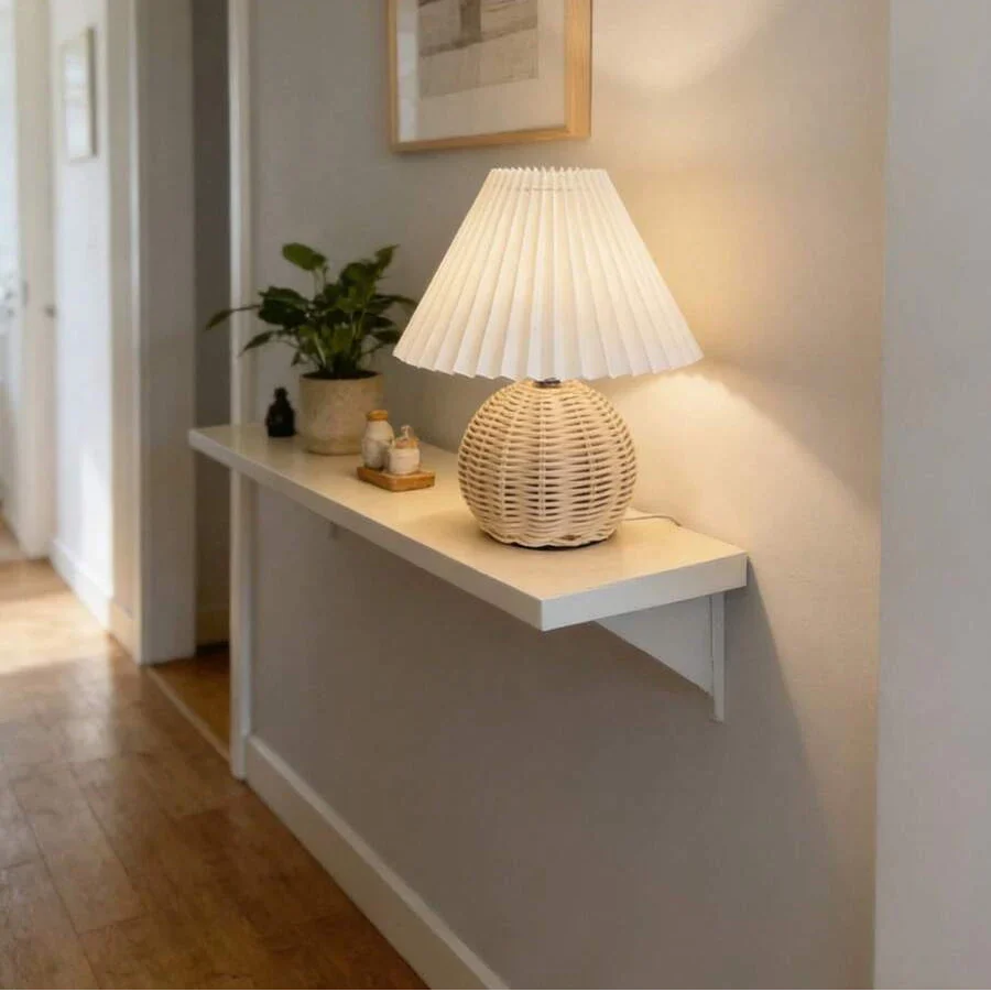 Rattan Table Lamp for Cozy Interior and Warm Ambient Lighting