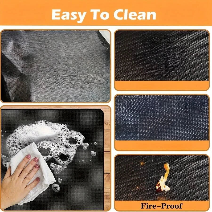 Outdoor Fire-Resistant Mat for BBQ – Protects Against Heat and Oil